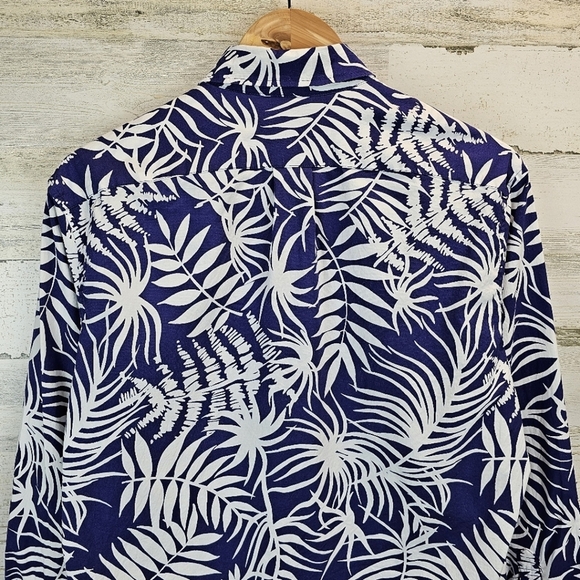 J.Crew Men's Cotton Hawaiian Button Down Casual Shirt Medium Slim Fit Tropical - Picture 8 of 12